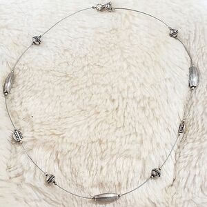 Silpada 925 Sterling Silver Patterned Bead Necklace N2262